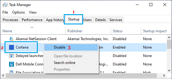 Disable Startup Programs Using Task Manager