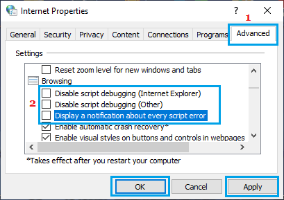 Disable Scripting Error Notifications