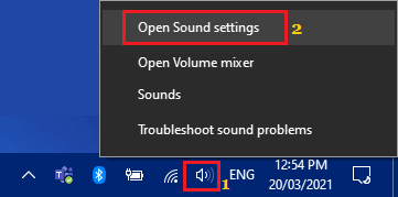 Open Sound Settings