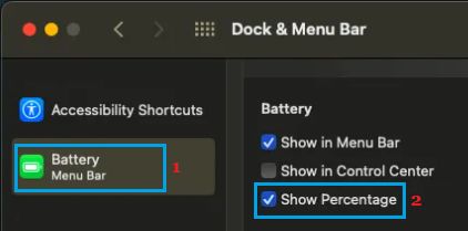 Show Battery Percentage on Mac