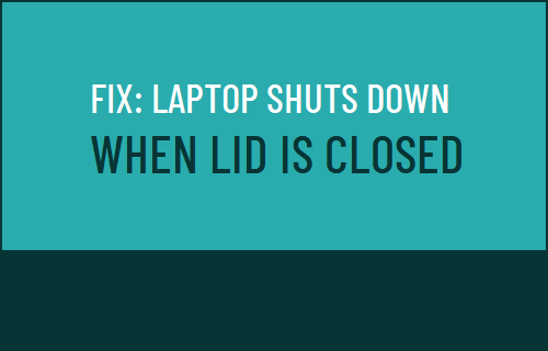 Laptop Shuts Down When Lid is Closed