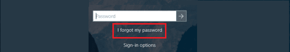 I Forgot My Password Option in Windows