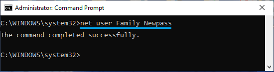 Change Windows Password Using Command Prompt