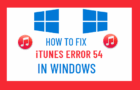 iTunes Error -54