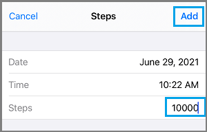 Add Steps to Health App iPhone