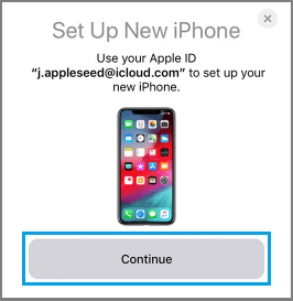 Richten Sie Ein Neues Iphone-Popup Auf Einem Alten Iphone Ein