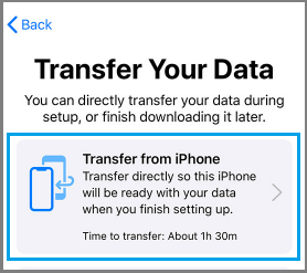 Transferir datos directamente de iPhone a iPhone 