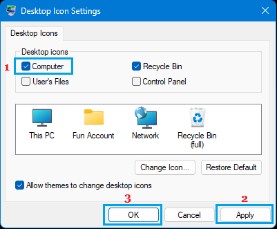 Add This PC Icon to Desktop Option in Windows 11