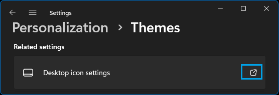 Desktop Icons Settings Option in Windows 11