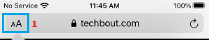 Change Font Size Option on iPhone Safari Browser
