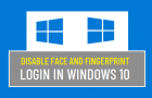 Disable Face And Fingerprint Login in Windows 10