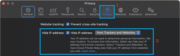 Hide IP Address Option on Mac