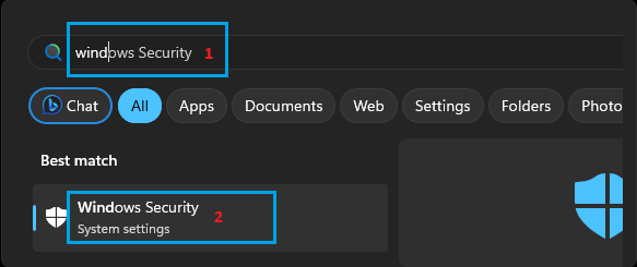 Open Windows Security