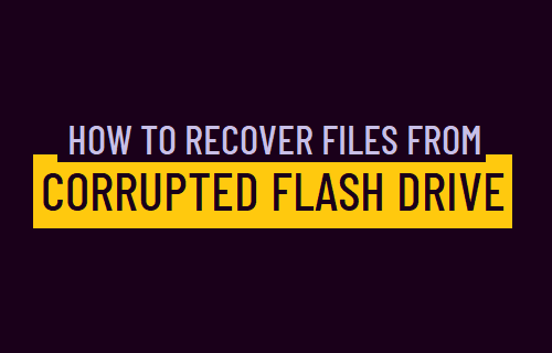 Recuperar archivos de una unidad flash dañada