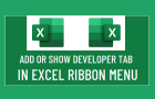 Show Developer Tab in Excel Ribbon Menu
