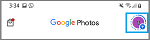 Profile Icon in Google Photos