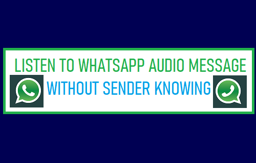 Listen to WhatsApp Audio Without Sender Knowing