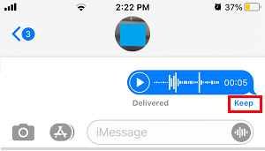 Save Sent Audio Message on iPhone