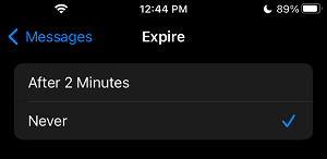 Never Delete Audio Messages on iPhone