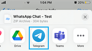 Transfer WhatsApp Chat to Telegram