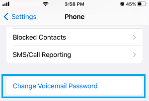 Change Voicemail Password on iPhone