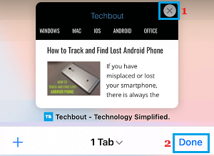 Close Tab Iphone Safari