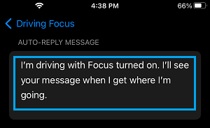 Change Auto-Reply Message on iPhone