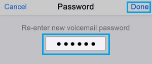 Enter Voicemail Password on iPhone