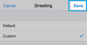 Save Voicemail Greeting on iPhone
