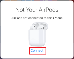 Connect AirPods Prompt on iPhone
