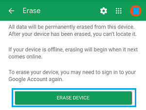 Erase Android Device Using Google Find My Device