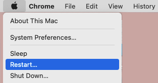 Restart Mac