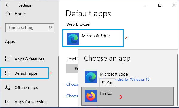 Make Firefox As Default Browser in Windows