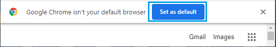 Set Google As Default Browser