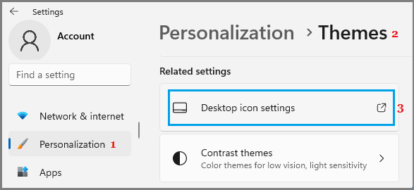 Desktop Icons Settings Option in Windows
