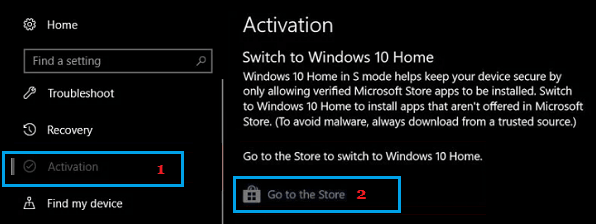 Go to Microsoft Store Link in Windows