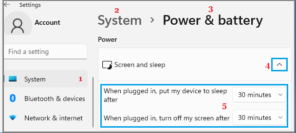Change Sleep Mode Time in Windows 11