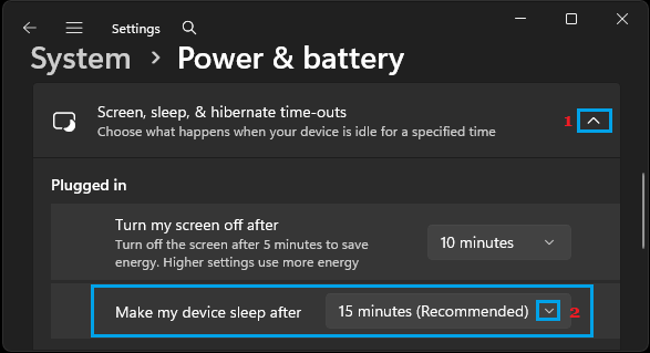 Change Sleep Mode Time When Computer is Plugged In