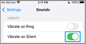 Make iPhone Vibrate in Silent Mode