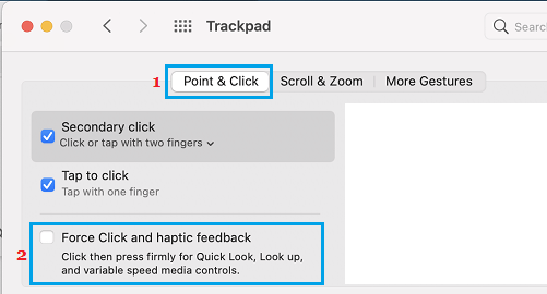 Disable Force Click and Haptic Feedback on Mac