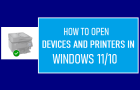 Open Devices and Printers in Windows 11/10