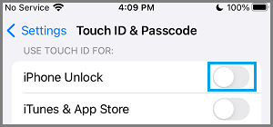 Switch OFF Face ID on iPhone