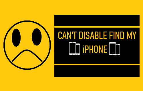 Can't Disable Find My iPhone