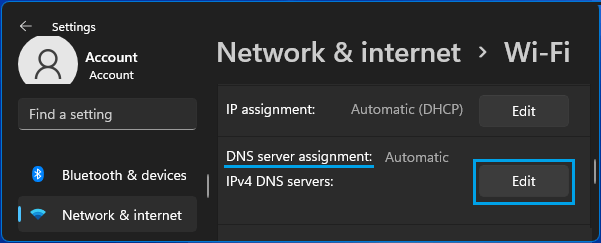 Edit DNS Server Assignment Option in Windows