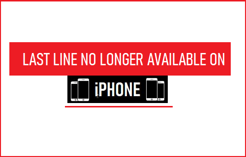Last Line No Longer Available Message on iPhone