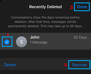 Recover Deleted Message on iPhone