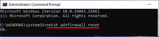 Reset Windows Firewall Using Command Prompt