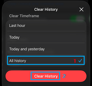 Clear All Browsing History From iPhone