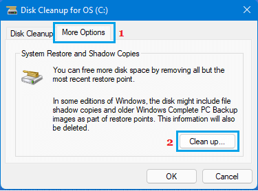 Clean UP System Restore Copies
