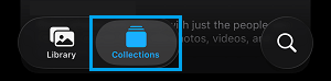 Switch to Collections Tab On iPhone Photos App